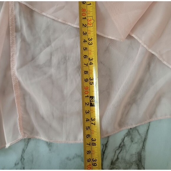 Knitworks Hi Low Halter Top Sleeveless Sequin Peach Color Dress Size 12 - Picture 12 of 13